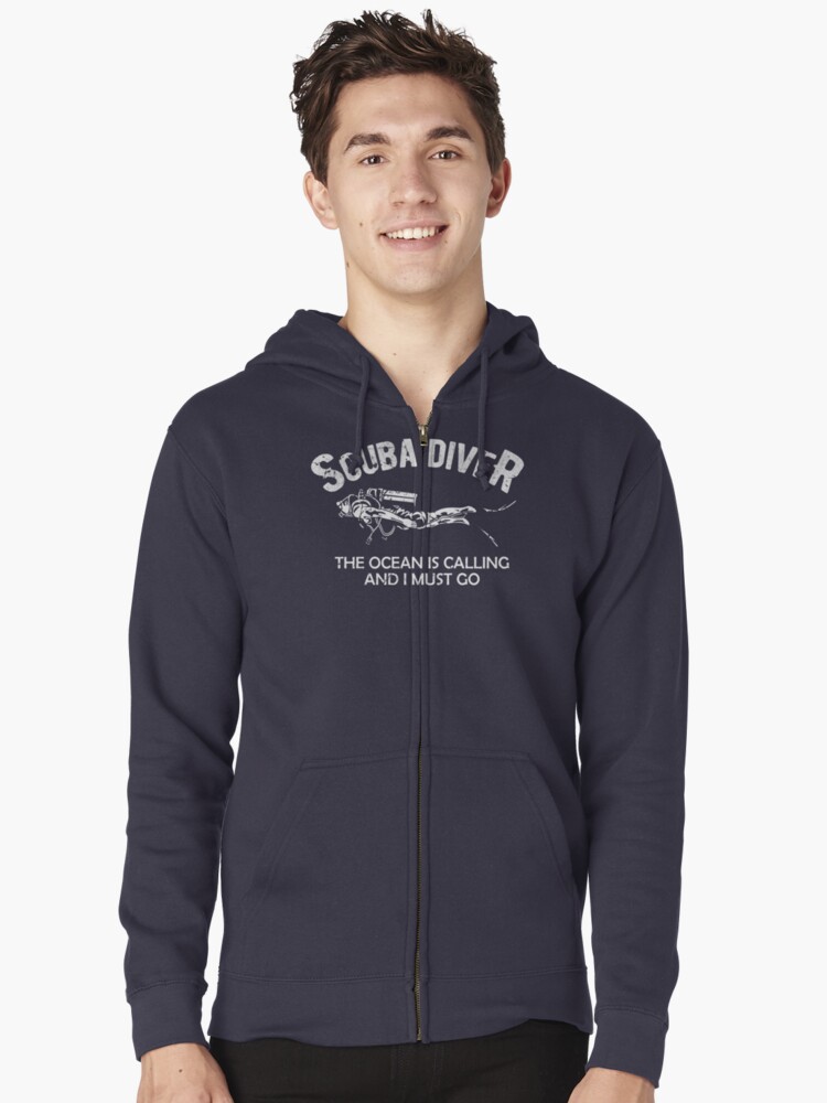 "Scuba Diver" Zipped Hoodie by EddieBalevo Redbubble