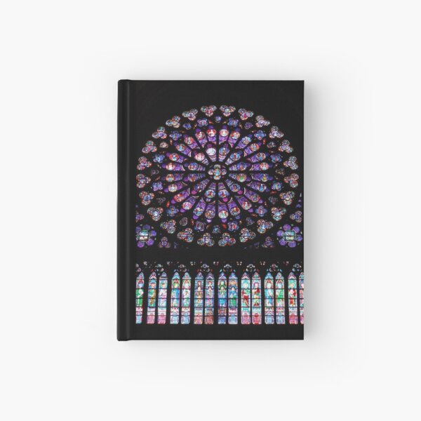 Notre Dame Cathedral Rose Window, Paris, France Hardcover Journal