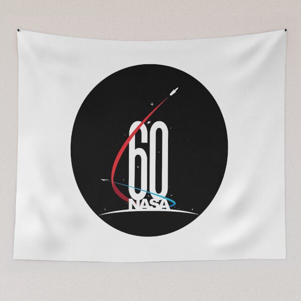 Item preview, The Official NASA 60th Anniversary Poster in Black designed and sold by Nikki SpaceStuffPlus.