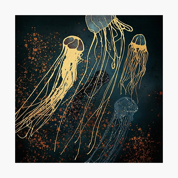 Metallic Jellyfish Photographic Print