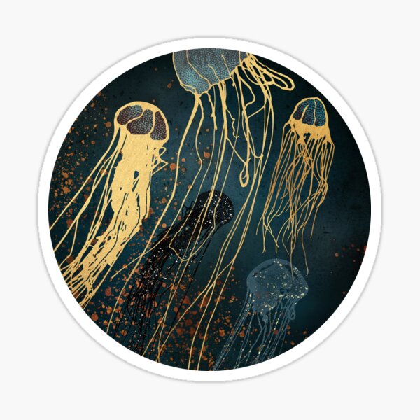 Metallic Jellyfish Sticker