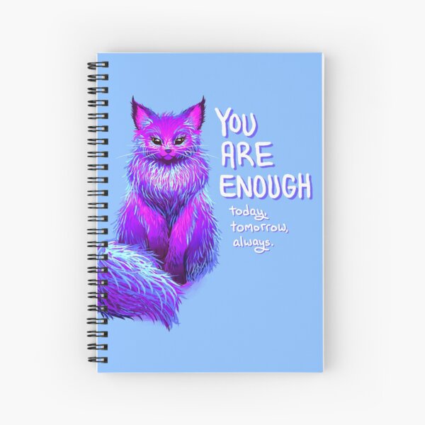 YOU ARE ENOUGH Magical Maine Coon Cat Spiral Notebook