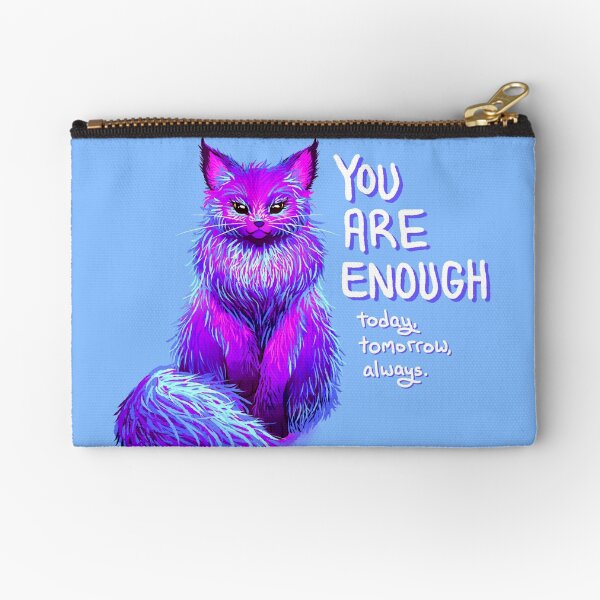 YOU ARE ENOUGH Magical Maine Coon Cat Zipper Pouch