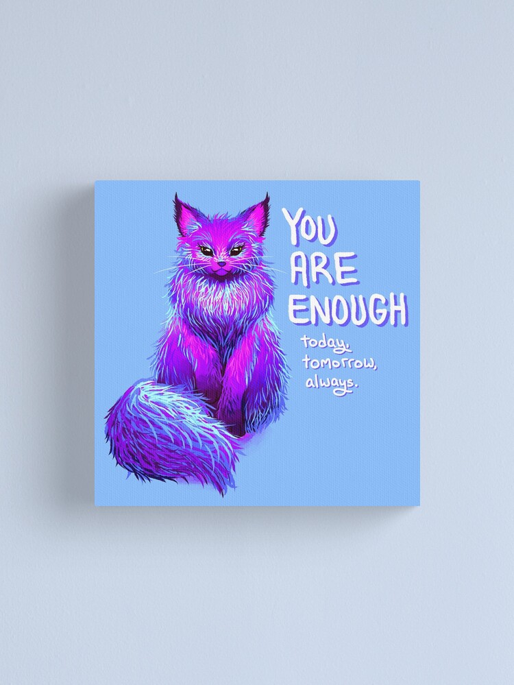 Disover YOU ARE ENOUGH Magical Maine Coon Cat | Canvas Print