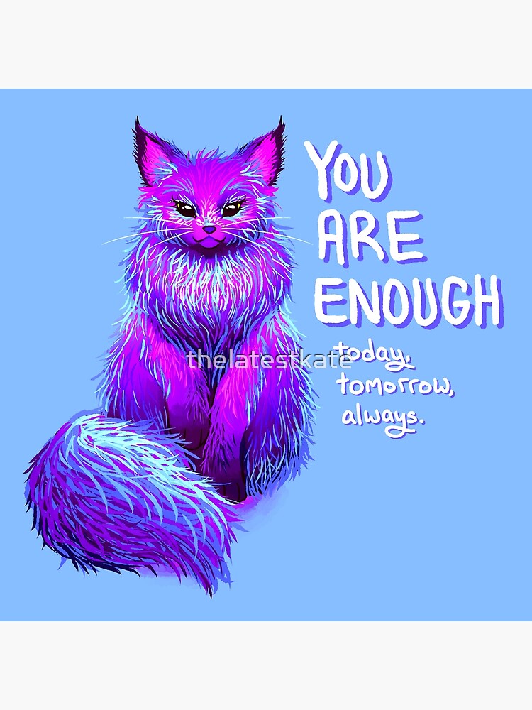 Disover YOU ARE ENOUGH Magical Maine Coon Cat Canvas
