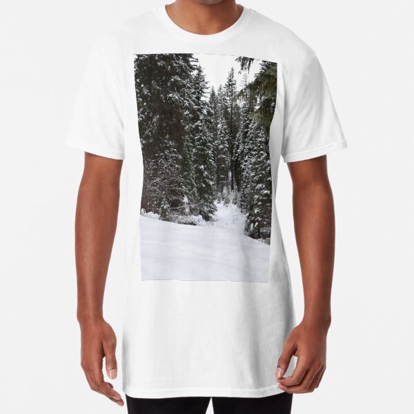 Snowy Woods in the Mountains Long T-Shirt