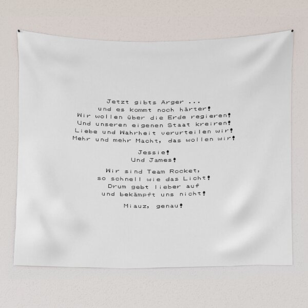 Item preview, Team Rocket Motto German designed and sold by Dator.