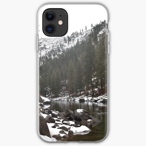 River in a Snowy Mountain iPhone Soft Case