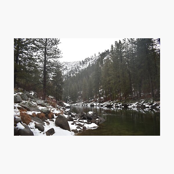 River in a Snowy Mountain Photographic Print