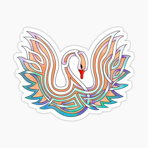 Celtic Knot Swan Sticker