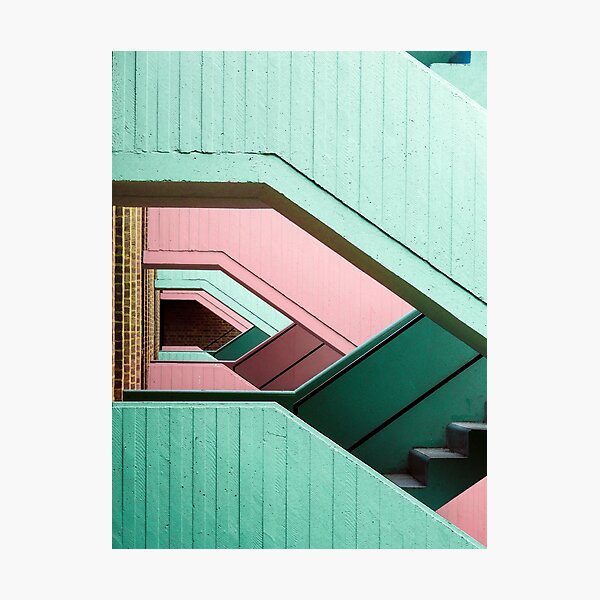 color stairs architecture Photographic Print
