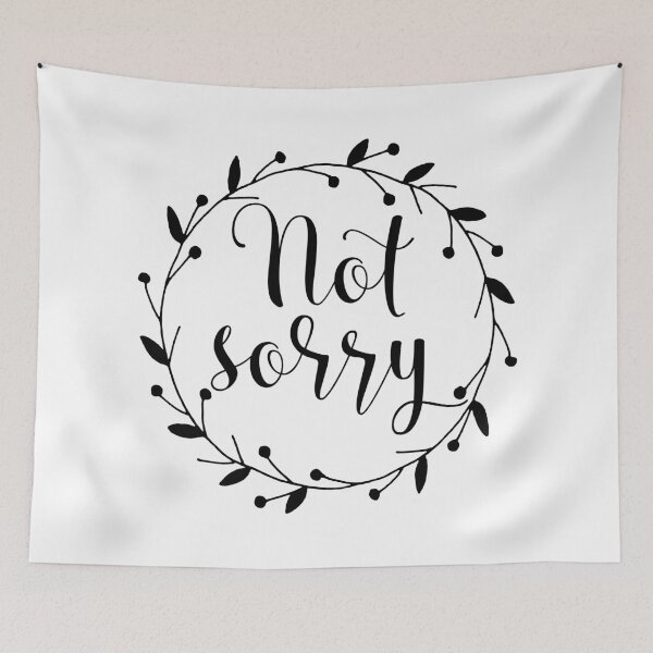 Item preview, not sorry (in a pretty flower wreath) designed and sold by jazzydevil.