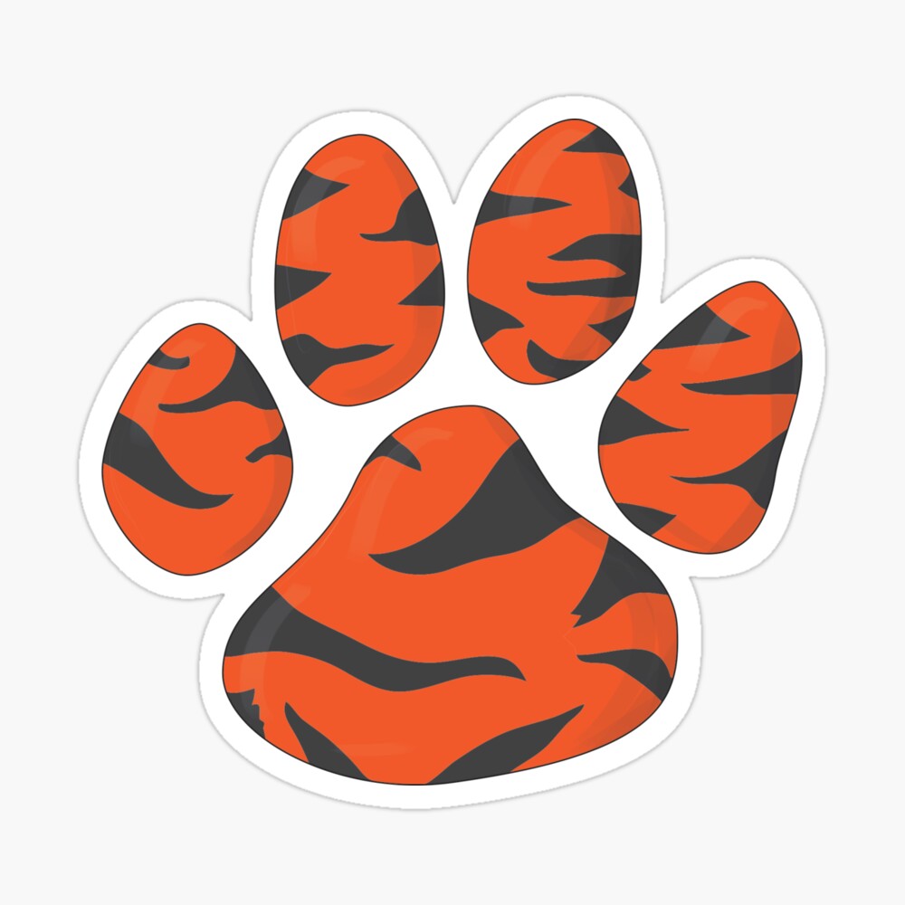 Tiger Paw Print Clip Art Border  Tiger paw, Tiger paw print, Paw print clip  art