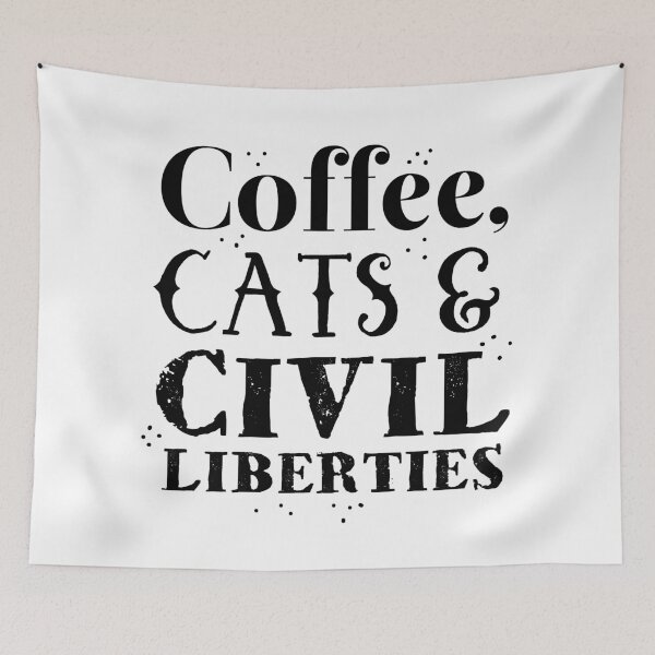 Item preview, Coffee, cats and civil liberties designed and sold by jazzydevil.