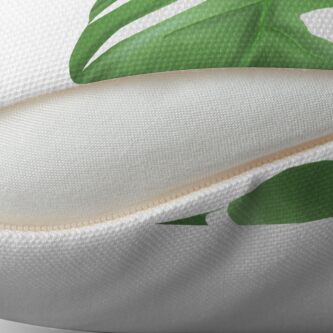 Alternate view of Monstera leaf Throw Pillow