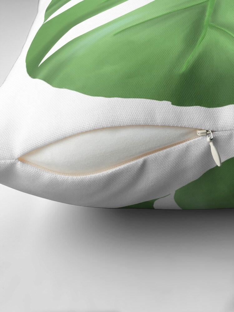Thumbnail 2 of 4, Pillow, Monstera leaf designed and sold by EllilaDesigns.