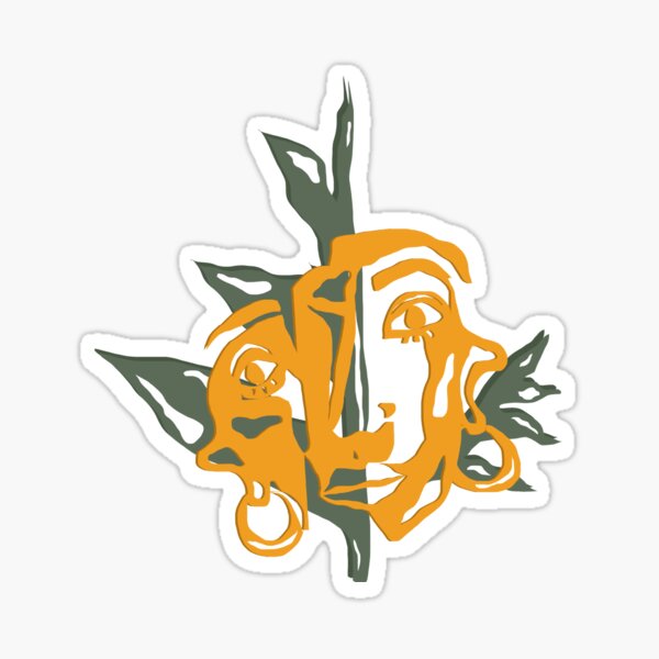 ABSTRACT PLANT FACE Sticker