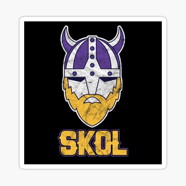 Minnesota Vikings SKOL Vikings Slogan - Double Up Die Cut Decal