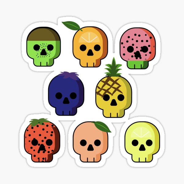 Item preview, Fruit Skulls Pattern designed and sold by ElliottJames.