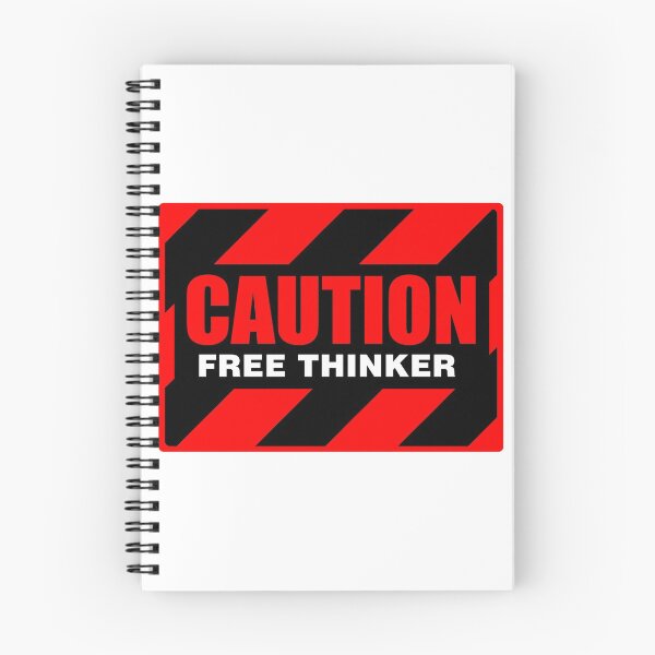 Item preview, Caution: Free Thinker - Red,White designed and sold by GodsAutopsy.