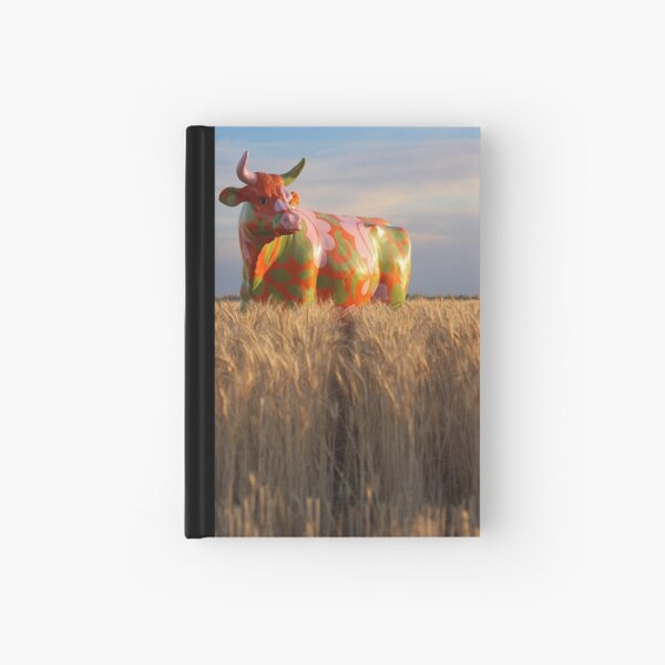 Painted Cow in the Wheat Hardcover Journal