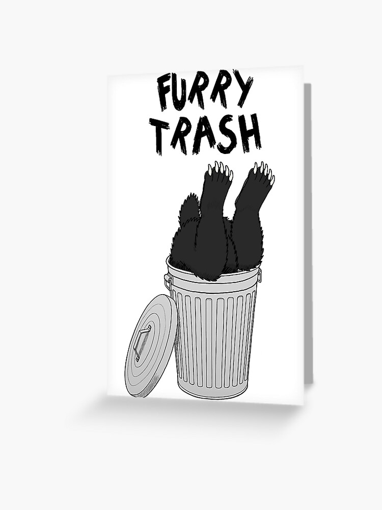 Carte De Vœux Trash Furry Ours Noir Par Douglascorgi Redbubble