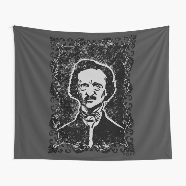 Item preview, FIƎND - Edgar Allan Poe Lino Cut Print designed and sold by FI3ND.