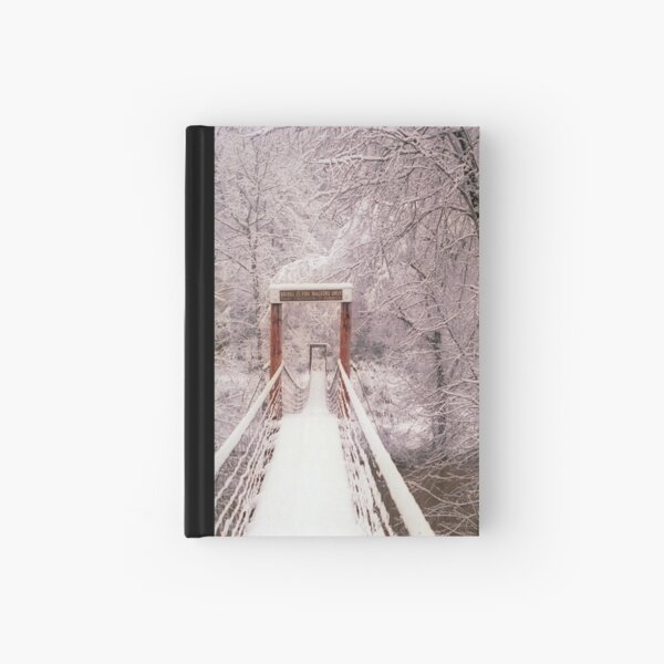 Old Mill Park Swinging Bridge Hardcover Journal