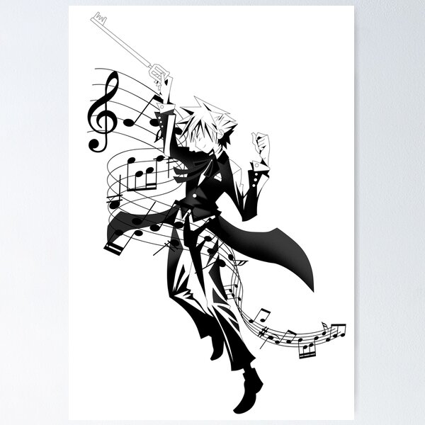 Vista previa del artículo con la obra «Kingdom Hearts - Música Sora», diseñado y vendido por fantasylife.