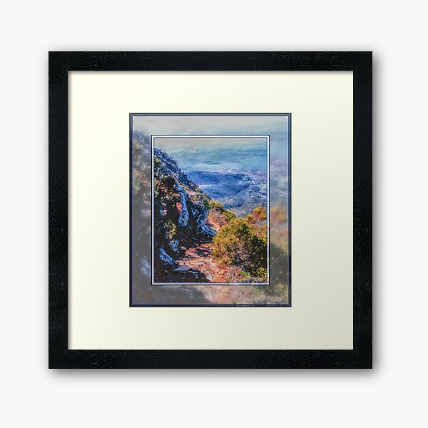 Zig Zag Track; Mt.Wellington/Kunanyi#1. Framed Art Print