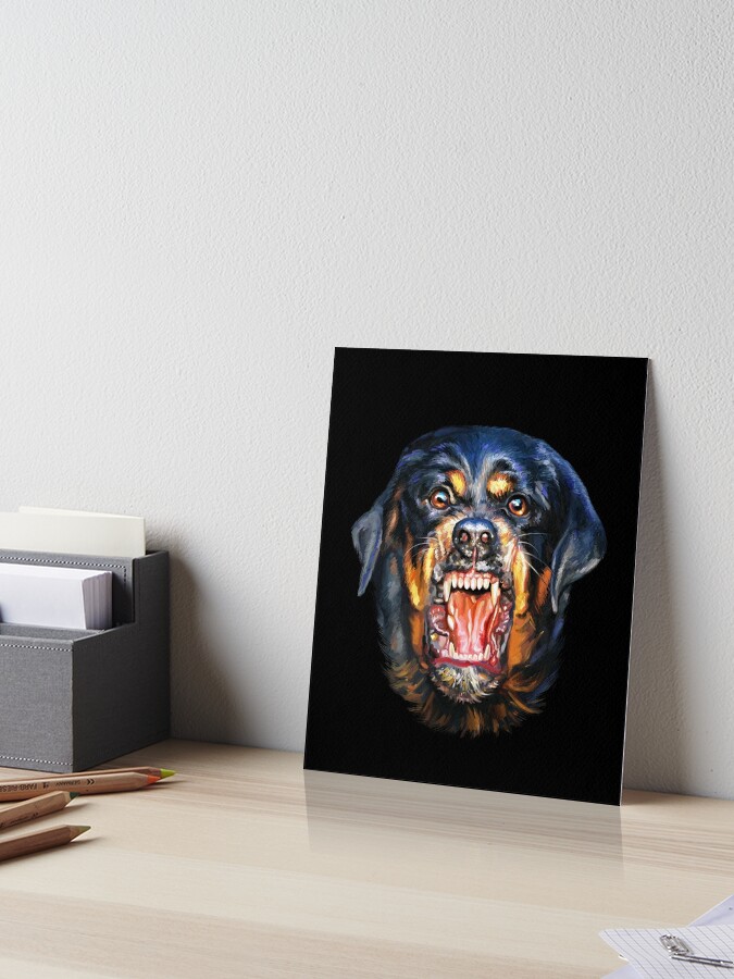 Dog Rottweiler in a rockabilly aesthetic | Art Board Print