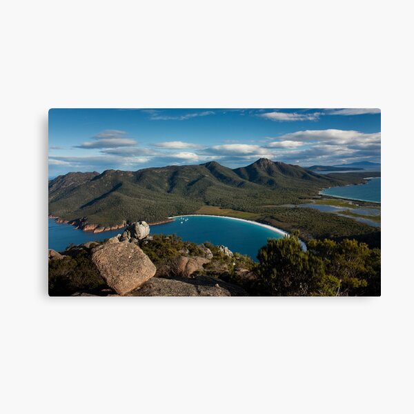 View of Wineglass Bay from Mount Amos Canvas Print