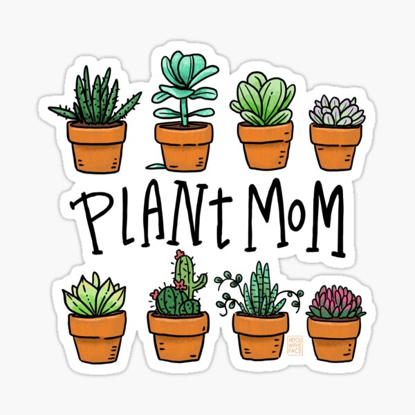 Vista previa del artículo con la obra «Planta Mamá Suculentas», diseñado y vendido por heyouwitheface.