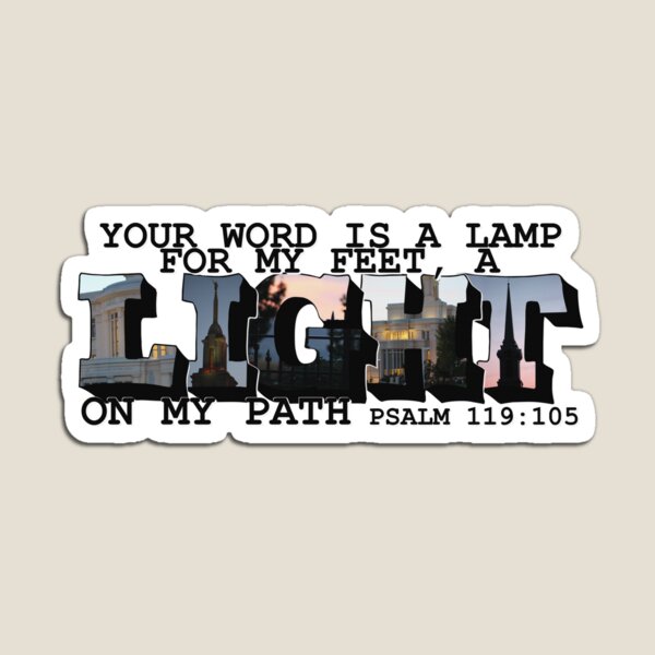 A Light on My Path Psalm 119:105 Big Letter Magnet