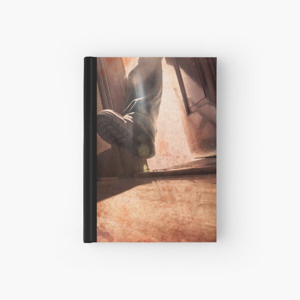 he has one foot out the door Hardcover Journal