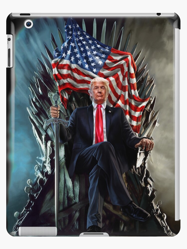 United States President Donald Trump On Iron Chair Ipad Case Skin By Fox Republic