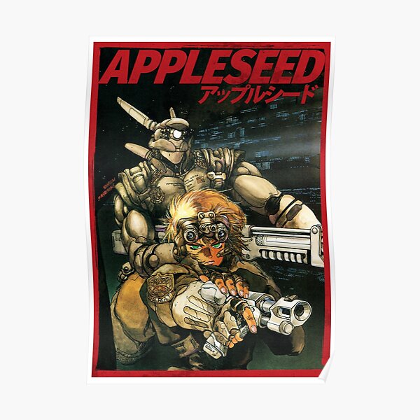 APPLESEED - 80's Anime Cyberpunk Military Action Poster