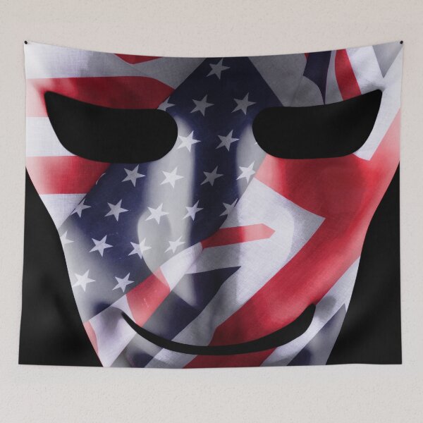 Item preview, Mask with USA and British flags texture overlay designed and sold by simonbratt.