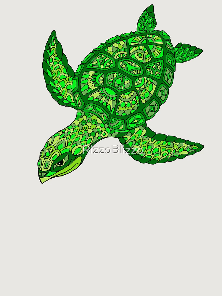 Thumbnail 6 of 6, Premium Oversized Sweatshirt, Turtle designed and sold by RizzoBlizzo.