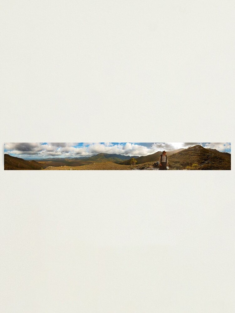 Thumbnail 1 of 3, Photographic Print, Ironbound Range Panorama, South Coast Track, Tasmania designed and sold by roger.