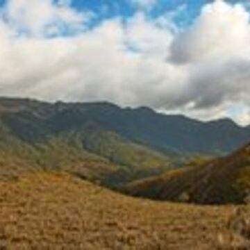 Artwork thumbnail, Ironbound Range Panorama, South Coast Track, Tasmania by Roger Barnes