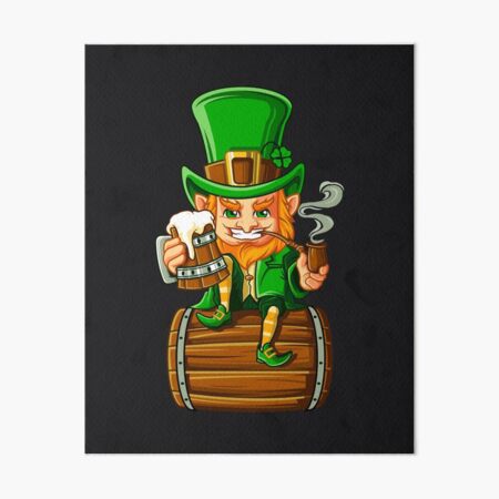 Notre Dame Fighting Irish Leprechaun - Weathered Faux Barrel Top Sign