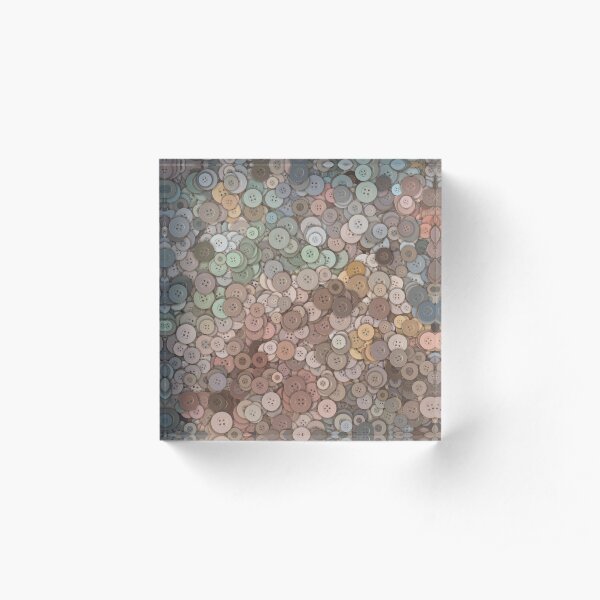 multycolored fantasy buttons Acrylic Block