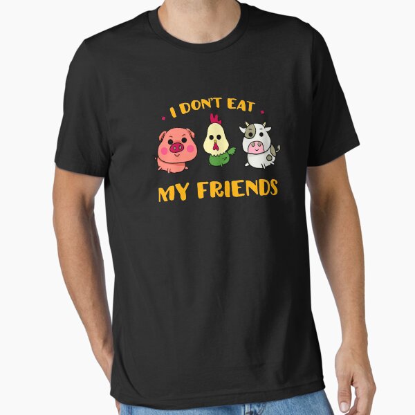 Item preview, I don't eat my friends - funny vegan designed and sold by Captain Mood.