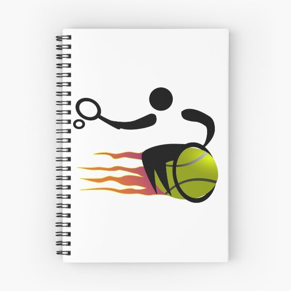 Item preview, Wheelchair Tennis Player Tennisball Flames | BTNNS designed and sold by surfingfun.