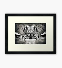 Canary Wharf Tube Station Framed Print