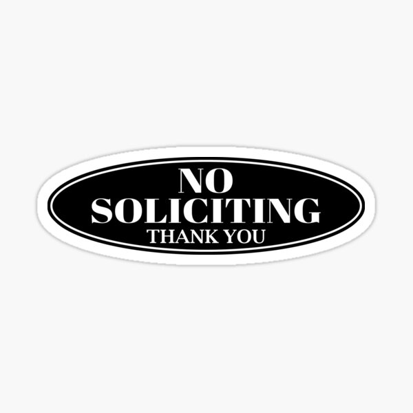 NO SOLICITING Sticker