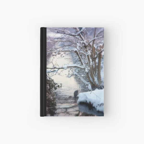 Heron Winter Scene Hardcover Journal