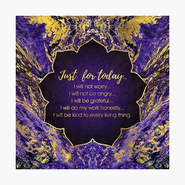 Reiki Principles - Reiki Precepts Photographic Print