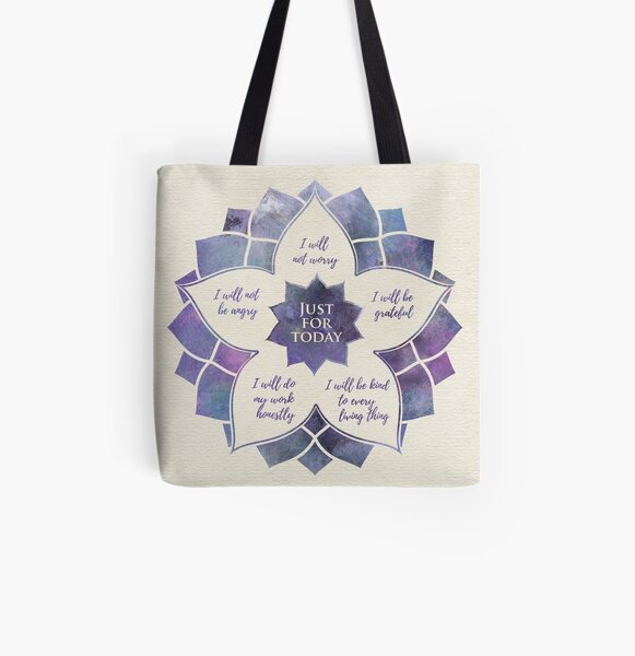 Reiki Principles - Reiki Precepts All Over Print Tote Bag
